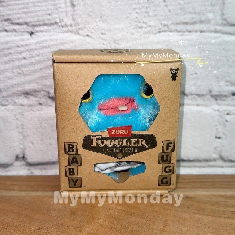 Zuru Fuggler Baby Fugg Series 3 SCREECH Blue Plush Toy Funny Ugly Monster